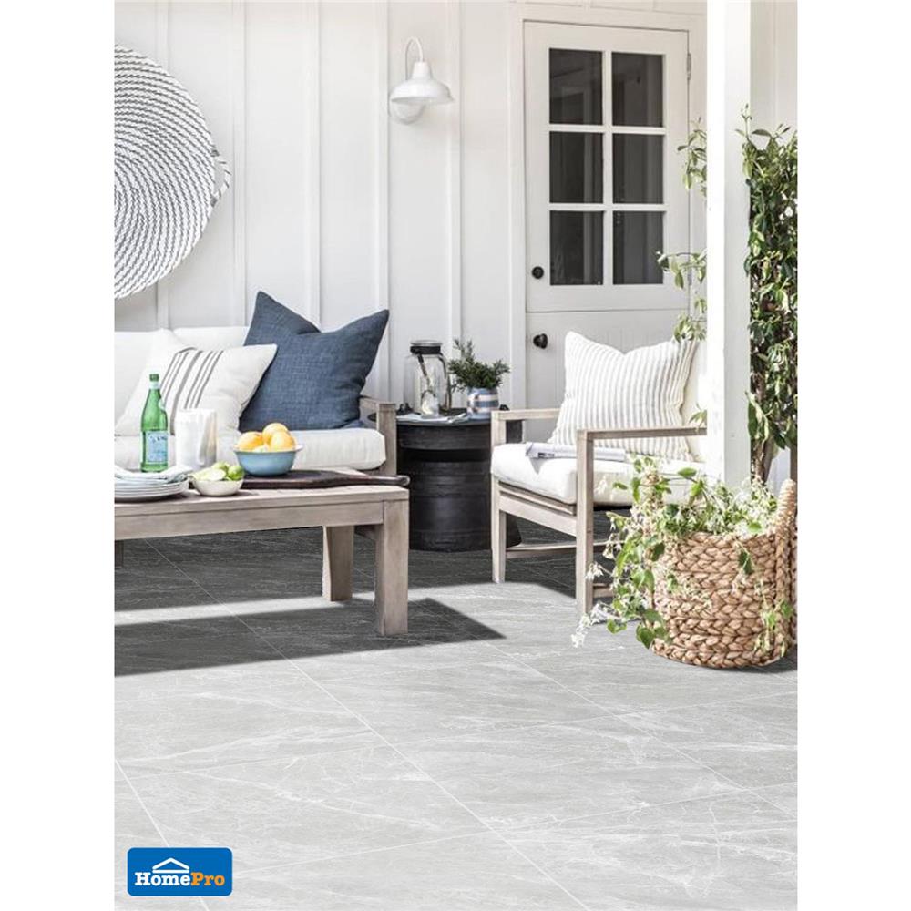 กระเบื้องพื้นพอร์ซเลน 60x60 ซม. TARA เครบี เทาอ่อน A 1.44