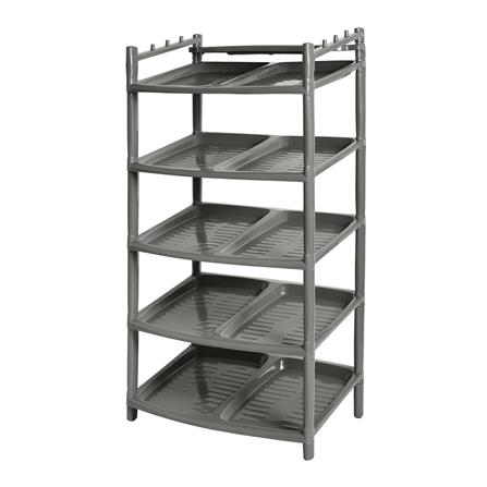 ชั้นวางรองเท้า 5 ชั้น ME LIVING 51x41x99 ซม. สีเทาอ่อน_1