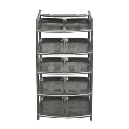 ชั้นวางรองเท้า 5 ชั้น ME LIVING 51x41x99 ซม. สีเทาอ่อน_2