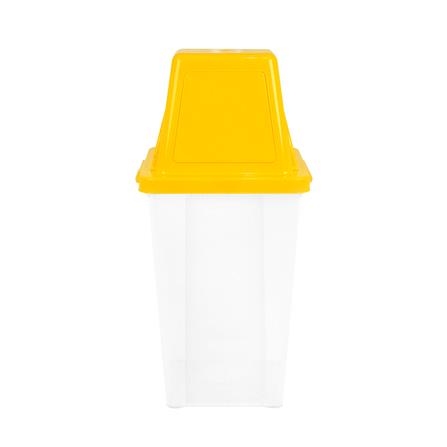 ถังขยะเหลี่ยมฝาสวิง ACCO 40 ลิตร สีเหลือง/ใส_2