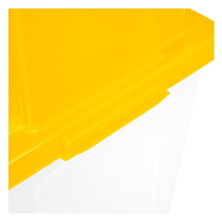 ถังขยะเหลี่ยมฝาสวิง ACCO 40 ลิตร สีเหลือง/ใส_4