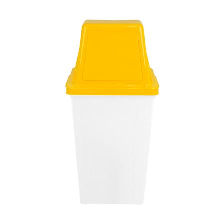 ถังขยะเหลี่ยมฝาสวิง ACCO 60 ลิตร สีเหลือง/ใส_2
