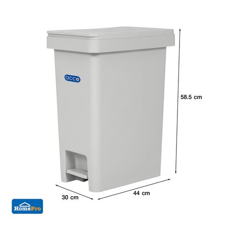 ถังขยะเหยียบเหลี่ยม ACCO LEAN 45 ลิตร สีเทา_7