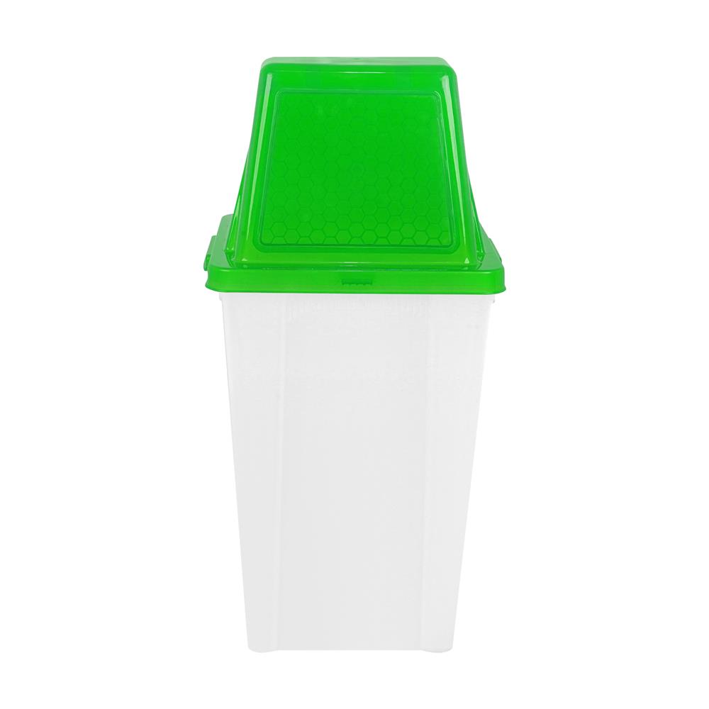 ถังขยะเหลี่ยม ฝาสวิง ACCO 60 ลิตร สีเขียวใส