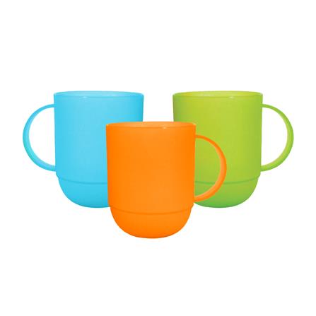 ถ้วยหู PP 450ml DKW BASIC แพ็ก 3 ชิ้น สีฟ้า/ส้ม/เขียว_0