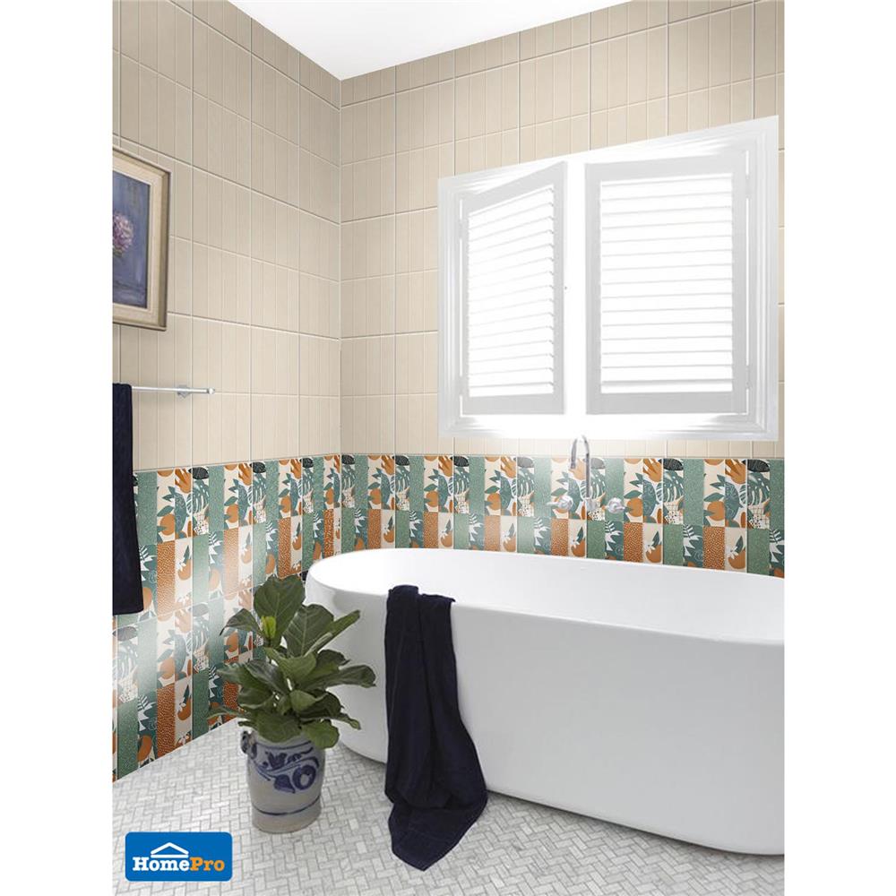 กระเบื้องผนัง 10x16 นิ้ว COTTO แทนเจอรีน เดคโค่ มิกซ์คัลเลอร์ (HYG) PM 1 ตร.ม.