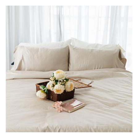 ชุดผ้าปูที่นอน 3.5 ฟุต 4 ชิ้น BENEATH GOLDEN SAND สีครีม_1