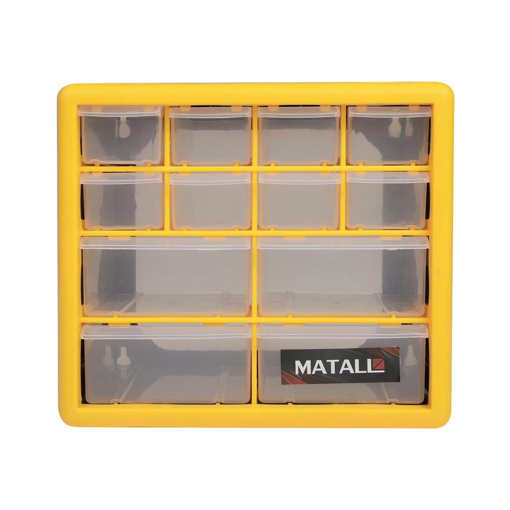 กล่องเครื่องมือ DIY MATALL HL3045-B 12 ช่อง สีเหลือง