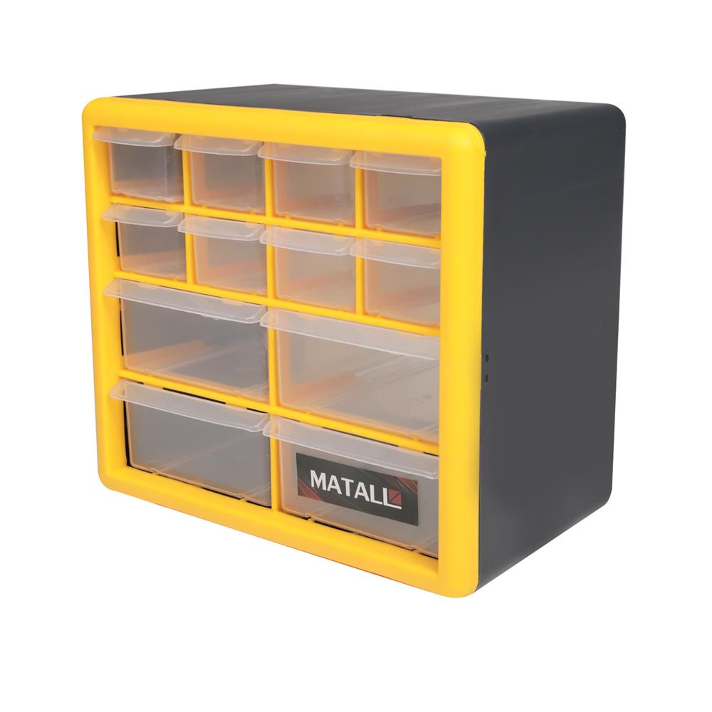 กล่องเครื่องมือ DIY MATALL HL3045-B 12 ช่อง สีเหลือง