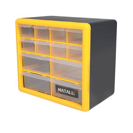 กล่องเครื่องมือ DIY MATALL HL3045-B 12 ช่อง สีเหลือง_1