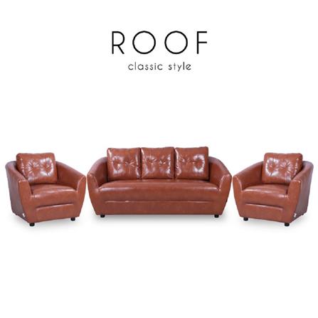 ชุดโซฟา 5 ที่นั่ง AS FURNITURE ROOF LBWB21 PVC น้ำตาลอ่อน_5