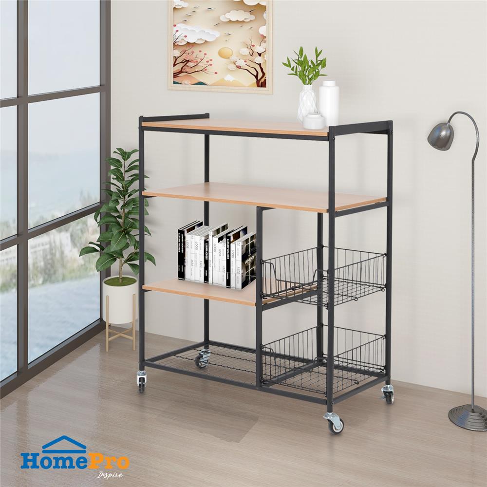 ชั้นวางของโล่ง 4 ชั้น FURDINI BARNEY TF023 สี HONEY OAK