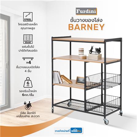 ชั้นวางของโล่ง 4 ชั้น FURDINI BARNEY TF023 สี HONEY OAK_9