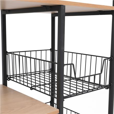 ชั้นวางของโล่ง 4 ชั้น FURDINI BARNEY TF023 สี HONEY OAK_4