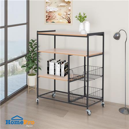 ชั้นวางของโล่ง 4 ชั้น FURDINI BARNEY TF023 สี HONEY OAK_7