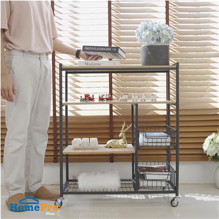 ชั้นวางของโล่ง 4 ชั้น FURDINI BARNEY TF023 สี HONEY OAK_8