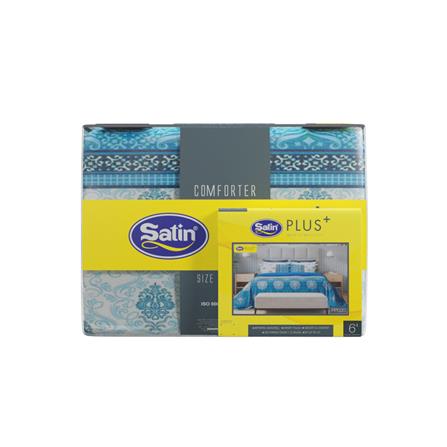 ชุดผ้าปูที่นอน 6 ฟุต 6 ชิ้น SATIN PLUS PRINT PP020_4