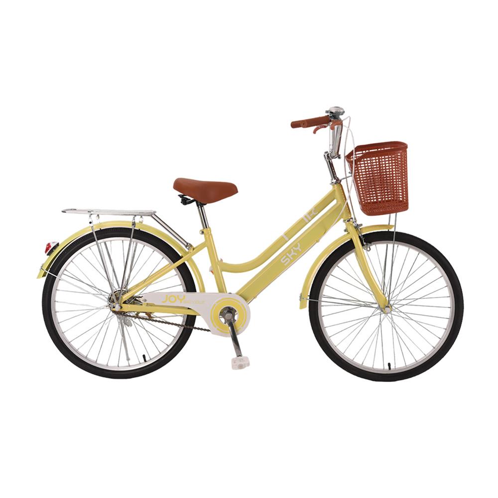 จักรยานแม่บ้าน 24 นิ้ว JOY BICYCLE SKY สีครีม