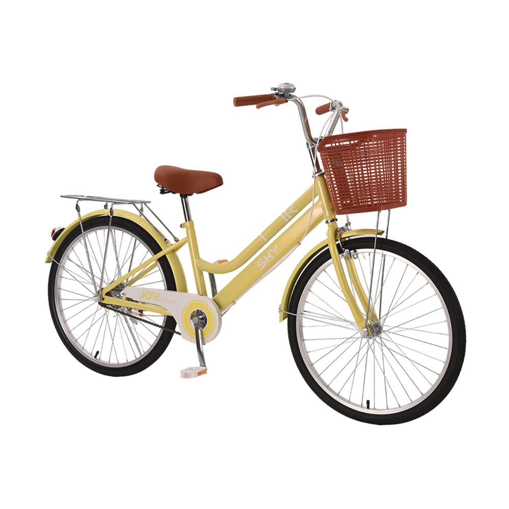 จักรยานแม่บ้าน 24 นิ้ว JOY BICYCLE SKY สีครีม