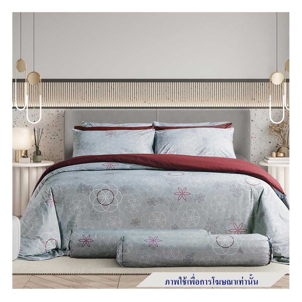 ชุดผ้าปูที่นอน 6 ฟุต 6 ชิ้น SATIN PLUS PRINT LK031