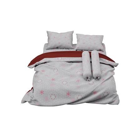 ชุดผ้าปูที่นอน 6 ฟุต 6 ชิ้น SATIN PLUS PRINT LK031_1