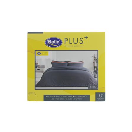 ชุดผ้าปูที่นอน 6 ฟุต 5 ชิ้น SATIN PLUS SOLID  PS017_4