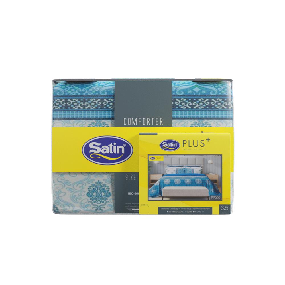 ชุดผ้าปูที่นอน 3.5 ฟุต 4 ชิ้น SATIN PLUS PRINT PP020