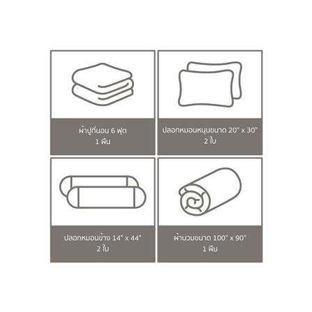 ชุดผ้าปูที่นอน 6 ฟุต 6 ชิ้น SATIN PLUS PRINT LK033_5