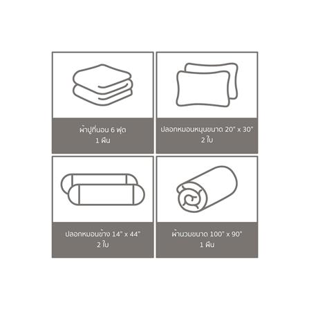 ชุดผ้าปูที่นอน 6 ฟุต 6 ชิ้น SATIN PLUS PRINT PP021_5