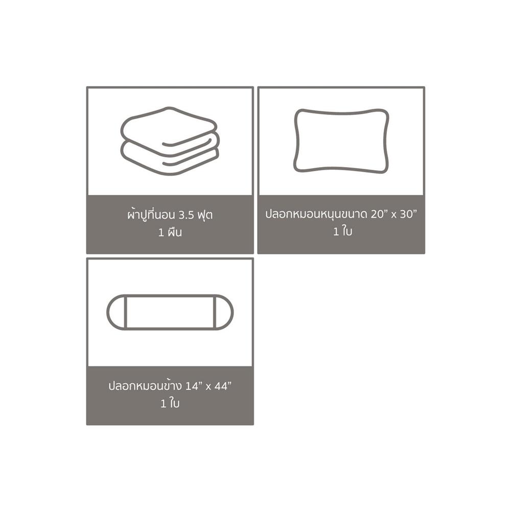 ชุดผ้าปูที่นอน 3.5 ฟุต 3 ชิ้น SATIN PLUS PRINT PP026