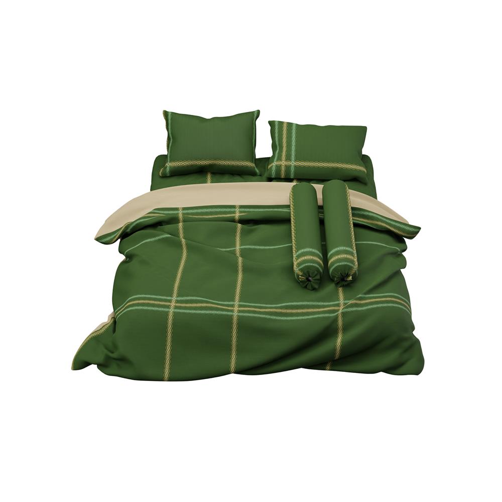 ชุดผ้าปูที่นอน 6 ฟุต 6 ชิ้น SATIN PLUS PRINT LK032