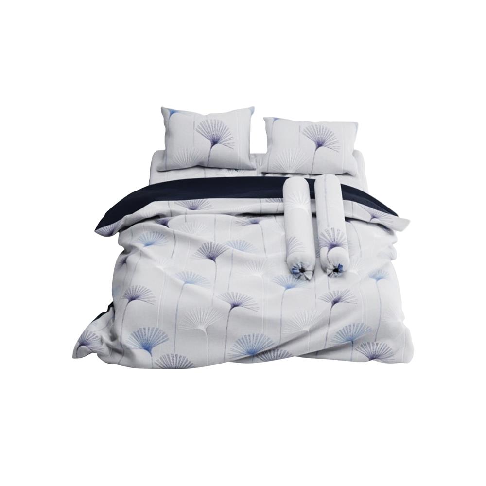 ชุดผ้าปูที่นอน 6 ฟุต 6 ชิ้น SATIN PLUS PRINT PP025