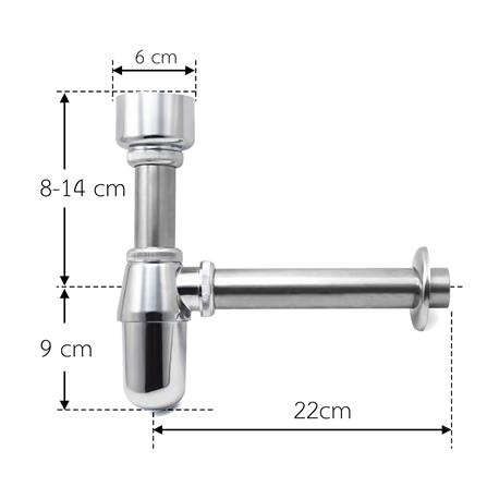 ท่อน้ำทิ้งโถปัสสาวะชายแบบกระปุก 20 ซม. DONMARK GL-5323_3