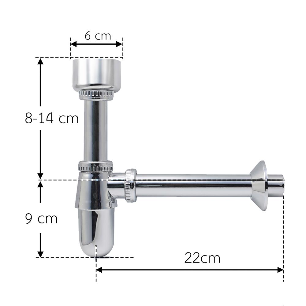 ท่อน้ำทิ้งโถปัสสาวะชายแบบกระปุก 20 ซม. DONMARK GL-5322