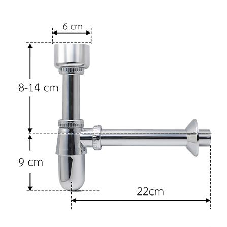 ท่อน้ำทิ้งโถปัสสาวะชายแบบกระปุก 20 ซม. DONMARK GL-5322_3