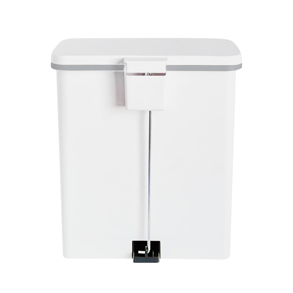 ถังขยะเหยียบเหลี่ยม DKW SOFT CLOSE 10 ลิตร สีขาว