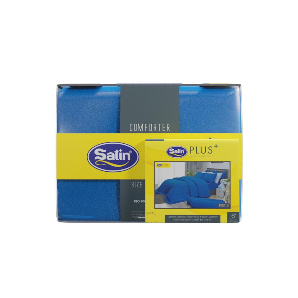 ชุดผ้าปูที่นอน 6 ฟุต 6 ชิ้น SATIN PLUS SOLID PS016