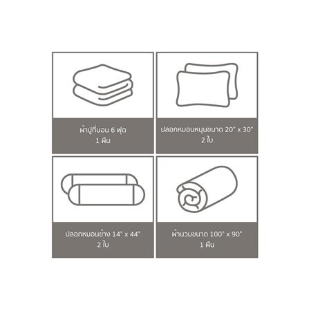 ชุดผ้าปูที่นอน 6 ฟุต 6 ชิ้น SATIN PLUS SOLID PS016_5
