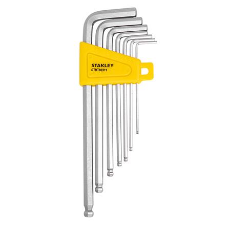 ชุดประแจหกเหลี่ยมหัวบอลตัว L Stanley 7 ชิ้น/ชุด