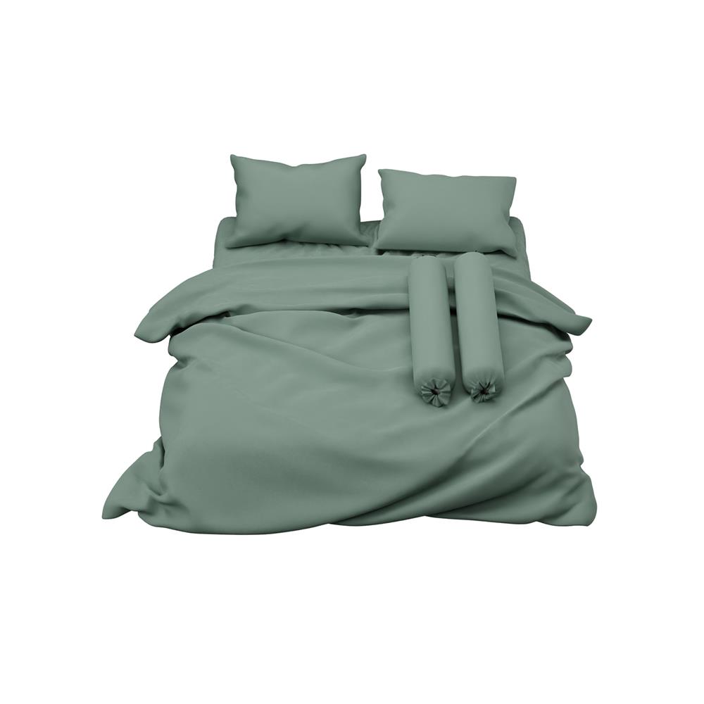 ชุดผ้าปูที่นอน 6 ฟุต 6 ชิ้น SATIN PLUS SOLID PS020