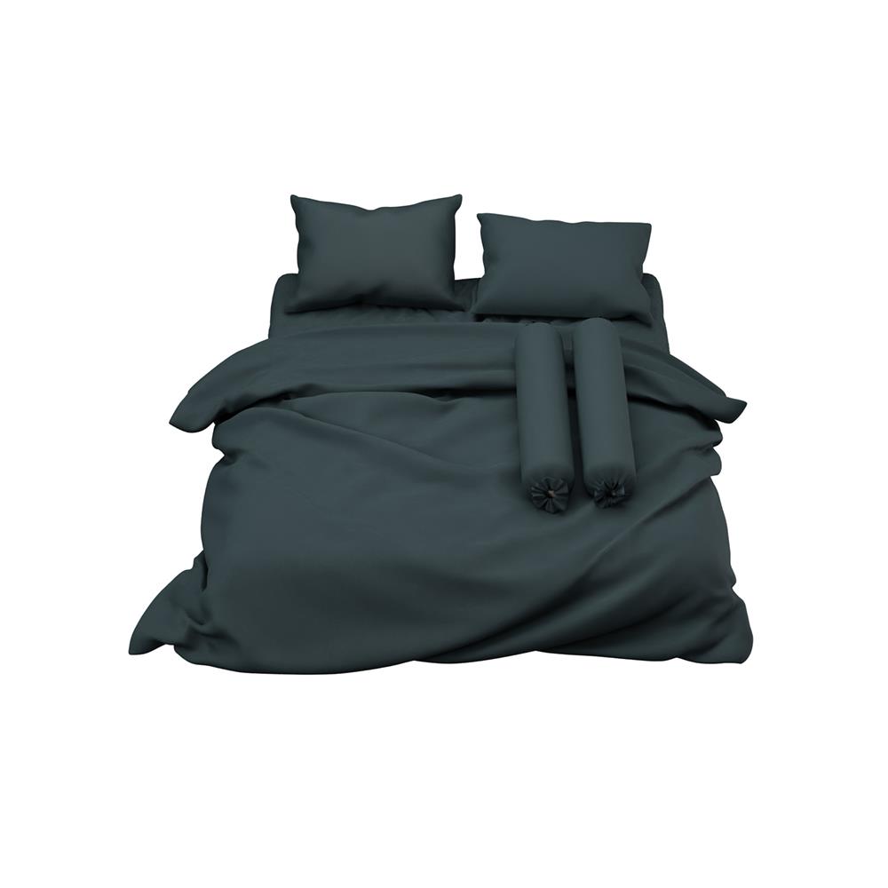 ชุดผ้าปูที่นอน 6 ฟุต 6 ชิ้น SATIN PLUS SOLID PS019