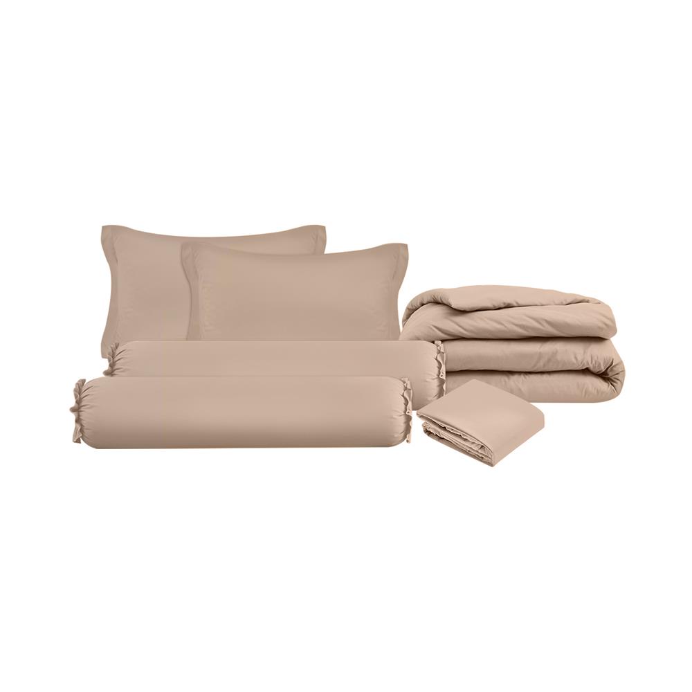 ชุดผ้าปูที่นอน 6 ฟุต 6 ชิ้น LOTUS NORDEN สี MANDEL