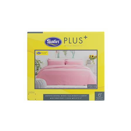 ชุดผ้าปูที่นอน  6 ฟุต 5 ชิ้น SATIN PLUS SOLID PS018_4