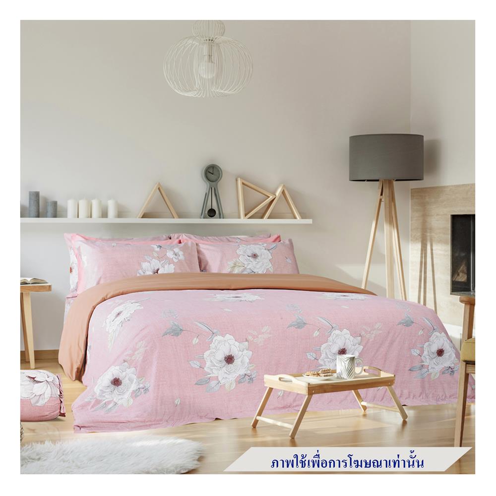 ชุดผ้าปูที่นอน 5 ฟุต 5 ชิ้น SATIN PLUS PRINT PP021