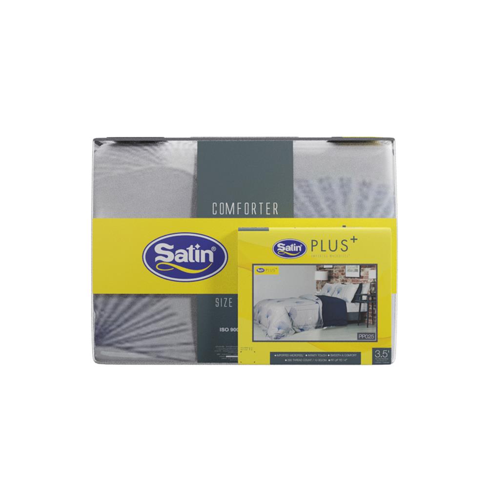 ชุดผ้าปูที่นอน 3.5 ฟุต 4 ชิ้น SATIN PLUS PRINT PP025