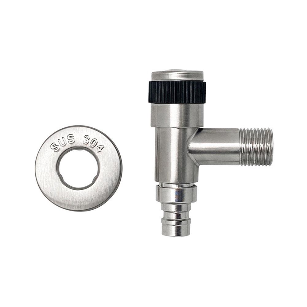 ก๊อกบอลสนามแบบสวมสาย DEXZON SS304 1/2 นิ้ว สีเงิน