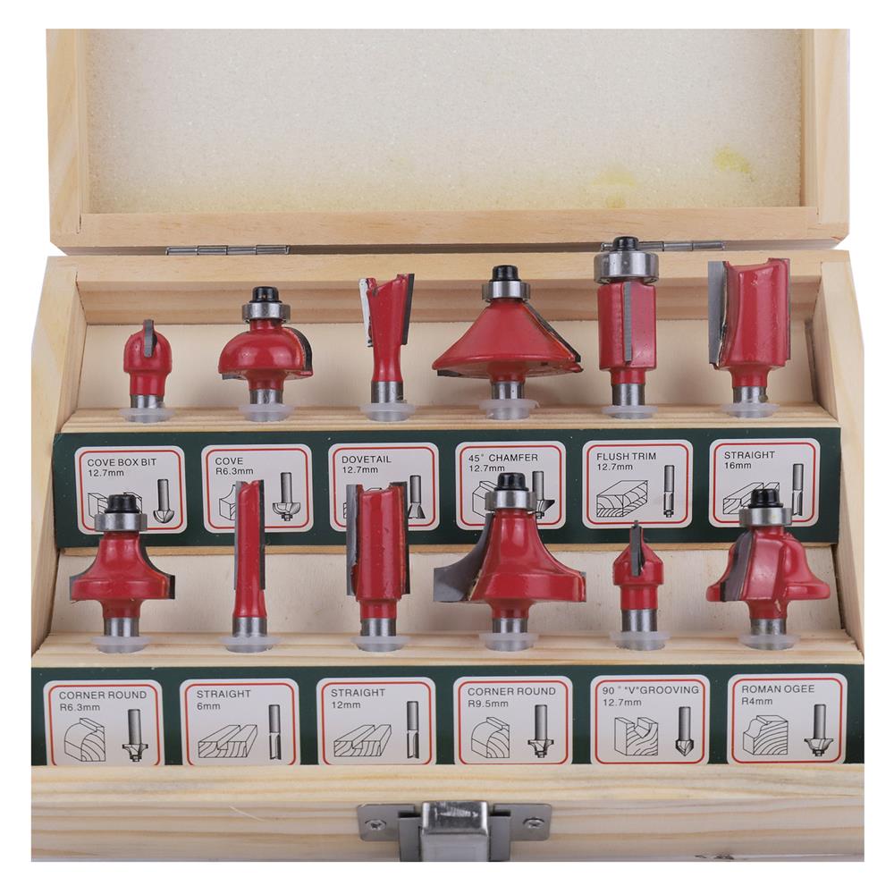 ชุดดอกเราท์เตอร์ MATALL 1/4 นิ้ว เซ็ต 12 ชิ้น