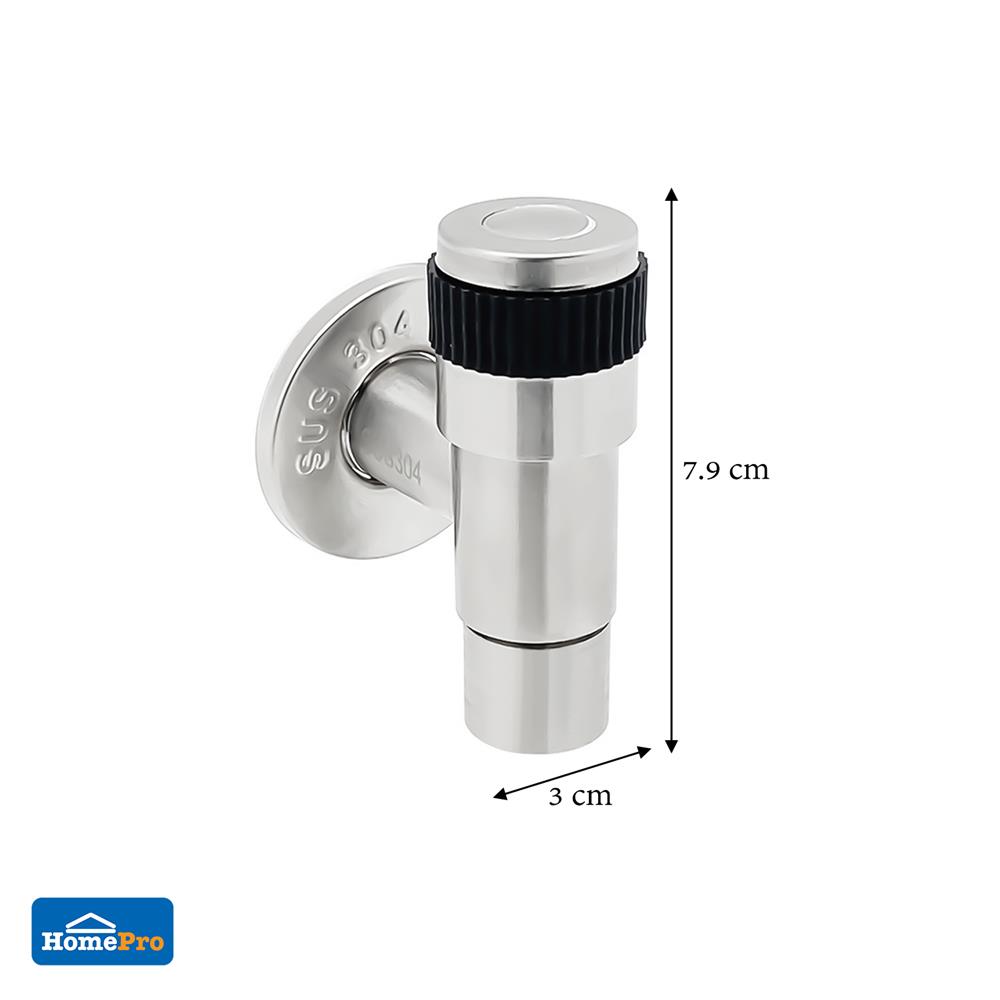 ก๊อกบอลสนาม DEXZON SS304 1/2 นิ้ว สีเงิน