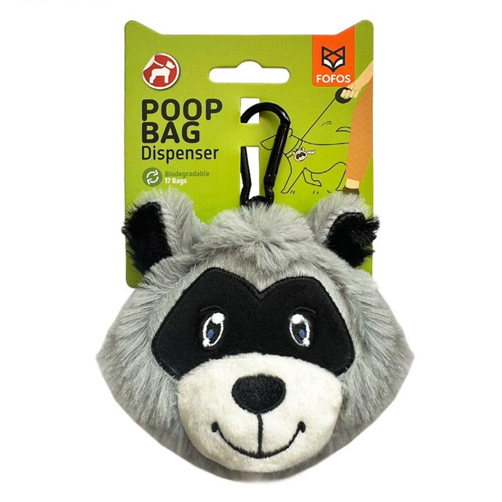 กระเป๋าเก็บมูลสัตว์เลี้ยงพกพา FOFOS POOP BAG RACCOON (17 ใบ)