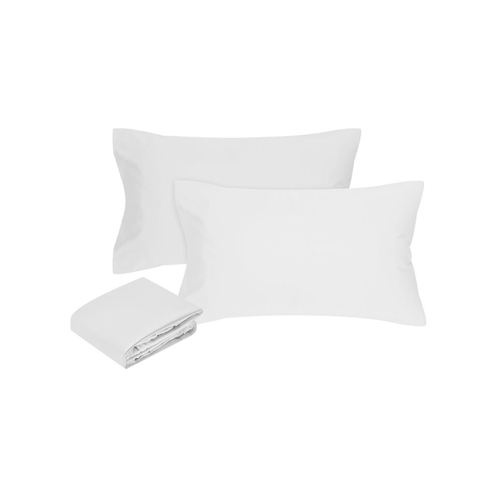 ชุดผ้าปูที่นอน 5 ฟุต 3 ชิ้น ME LIVING 180TN TC สี WHITE